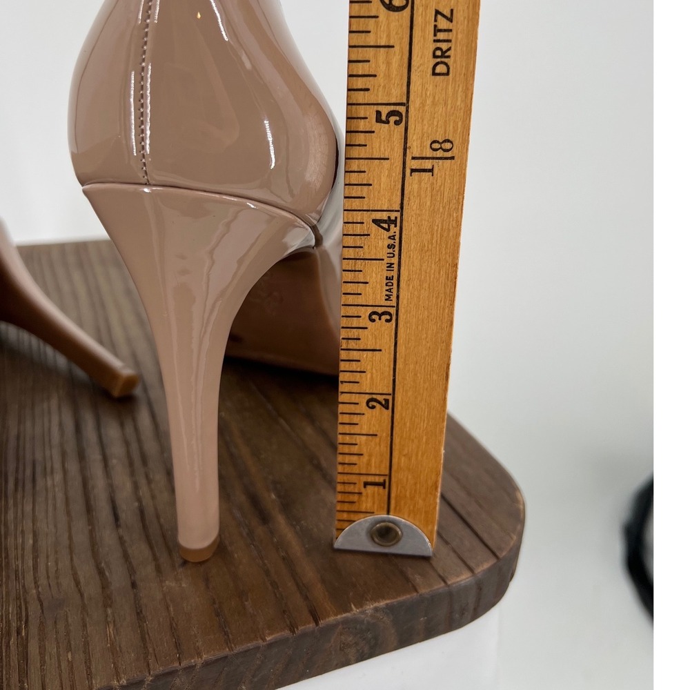 Jessica Simpson Nude Patent Leather Round Toe Stiletto Pumps Size 11M - Picture 12 of 12